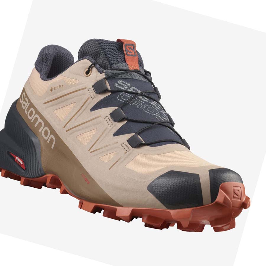 Salomon SPEEDCROSS 5 GORE-TEX Trail Futócipő Női Barna | HU 2866TCE